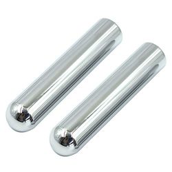 GooTon 2Pcs Solid Chrome-plated Stainless Steel Bar Guitar Lap Slide for Guitar Bass,84x17mm