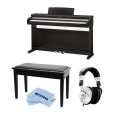 Kawai KDP110 88-Key Digital Piano, Premium Rosewood – Bundle With Behringer HPS3000 High-P ...