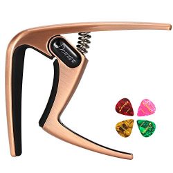 Donner Guitar Capo DC-3 for Acoustic and Electric Guitar Ukulele Banjo Mandolin Cooper With Picks
