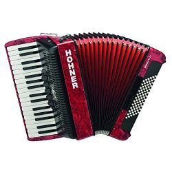 Hohner Bravo Piano Accordion, 72 Bass, Red