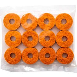 Stage Rocker Orange Wool Cymbal Felts, 12pcs – pack