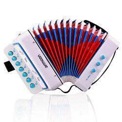 ammoon 10 Keys Accordion Toy for Kids ABS Material Musical Instrument Toy for Children Christmas ...