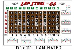 Laminated Lap Steel Guitar Fretboard Chart Poster – C6 Tuning
