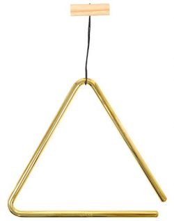 Meinl Percussion TRI20B 8-Inch Solid Brass Triangle with Metal Beater