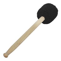 Muslady Drumsticks Concert Bass Drum Mallet Stick Beater with Black Plush Head and Maple Wood Po ...