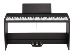 KORG B2SP 88-Key Natural Weighted Hammer Action Digital Piano with Stand and Three-Pedal Unit &# ...