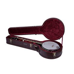 Crossrock CRW600BJBR 5 String Resonator Banjo Case, Multi-layer Wood Case, Vintage Brown