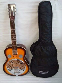 Ktone Acoustic Electric Square Neck Resonator, 4 Band Eq, Sunburst, Free Gig Bag, New