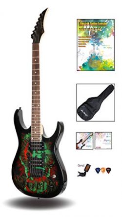 Leo Jaymz Heavy Metal Style Electric guitar – Apocalypse Theme Graphic Design with Sunburs ...