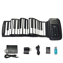 Roll up piano portable 88 key soft elastic electronic music keyboard piano built-in loudspeaker  ...