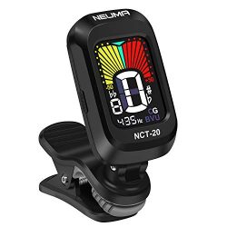 NEUMA Clip-On Tuner for Guitar,Bass,Ukulele,Violin,Viola,Chromatic Tuning Modes,360 Degree Rotat ...