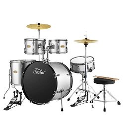 Eastar 22 inch Drum Set Kit Full Size for Adult Junior Teen 5 Piece with Cymbals Stands Stool an ...