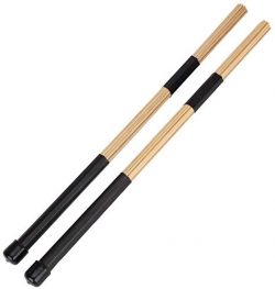 YiPaiSi 2PCS H-RODS Hot Rods Drumsticks, Hot Rods Rute Jazz Drum Sticks Drumsticks, Wooden Rods  ...