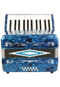 Rossetti Beginner Piano Accordion 12 Bass 25 Keys Blue