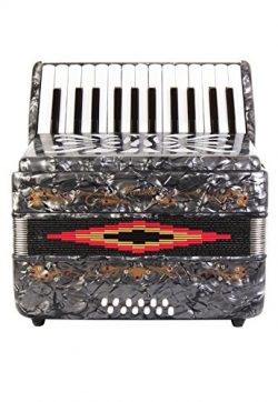 Rossetti Beginner Piano Accordion 12 Bass 25 Keys Grey