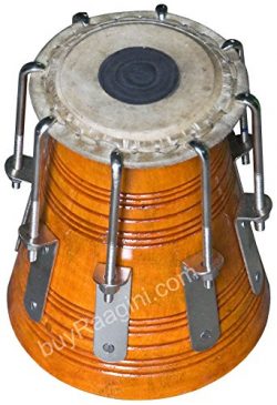 Maharaja Musicals Bengali Khol/Dayan, Tuned by MKS, High Pitch Mahogany Wood Dayan – Tabla ...