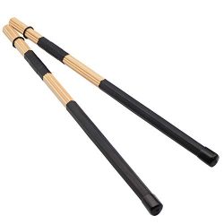 Hot Rods Rute Jazz Drum Sticks bamboo drumstick for Jazz Folk Music (black)