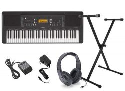 Yamaha PSR-E363 Keyboard Package with Headphones,Stand,Sustain Pedal,and Power Supply