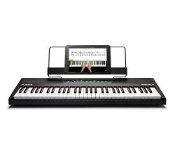 Alesis Recital 61 – 61-Key Digital Piano / Electric Keyboard with Built-In Speakers, Semi  ...