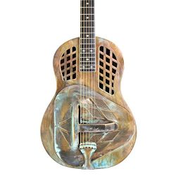 Royall Trifecta Distressed Brass 12 Fret Tricone Resonator