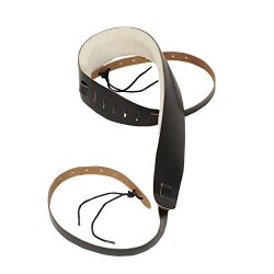 Levy’s Leathers PM14-DBR Genuine Leather Banjo Strap with Sheepskin, Dark Brown