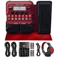 Zoom B1X Four Bass Multi-Effects Pedal with Expression Pedal w/ 9 Amp Models, 70 Onboard Effects ...