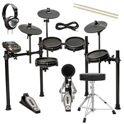 Alesis Nitro Mesh Drum Kit with Throne, Audio Technica Headphones, and Cable