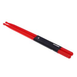 Andoer Pair of 5A Drumsticks Nylon Stick for Drum Set Lightweight Professional (Red)