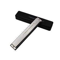 Meiyum Popular 24 Hole Tremolo Harmonica, East top 24 Holes Professional Tremolo Harmonica Key o ...