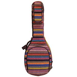 MUSIC FIRST Original Design 0.65″ (16mm) Thick Padded Country Style 5-string Banjo Case, B ...