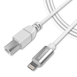 RVOKOMS MIDI Cable, USB 2.0 Type B OTG to Midi Cable, Compatible with iOS Devices to Midi Keyboa ...