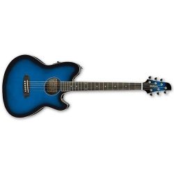 Ibanez 6 String Acoustic Guitar, Right Handed, Transparent Blue Sunburst (TCY10ETBS)