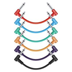 Donner 6 Inch Patch Colored 6-Pack Guitar Effect Pedal Cables