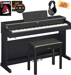 Yamaha Arius YDP-164 Console Digital Piano Bundle with Furniture Bench, Headphones, Instructiona ...