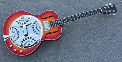 Hollow body Electric Resonator Guitar in Sunrise color