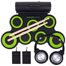 QoQoba Electronic Drum Set for Kids | Adult Beginner Pro MIDI Drum Kit Practice Pad Incl. Foldab ...