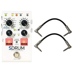 Digitech SDRUM Strummable Drums Automatic Drummer Pedal Bundle w/Cables