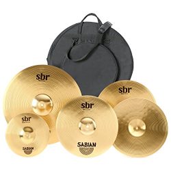 Sabian SBR Promo Set 14″ Hats, 16″ Crash, 20″ Ride, Free 10″ Splash w/Gi ...