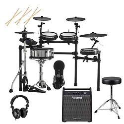 Roland TD-27KV Drum Set Includes, PD-140DS V-Pad Digital Snare, PDX-100 V-Pad 10″ –  ...