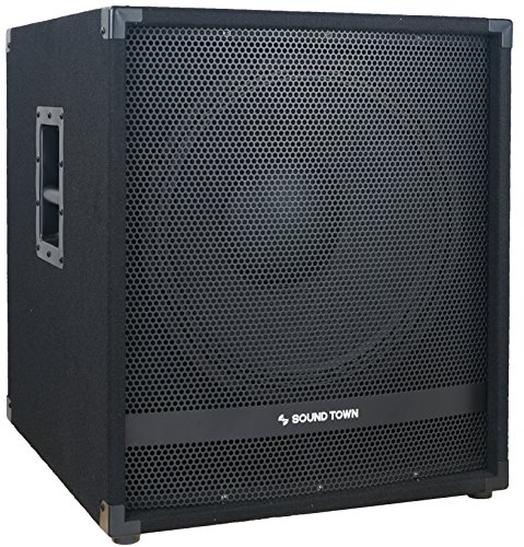 Sound Town METIS Series 1800 Watts 15″ Powered Subwoofer with Class-D Amplifier, 4-inch Vo ...